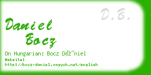 daniel bocz business card